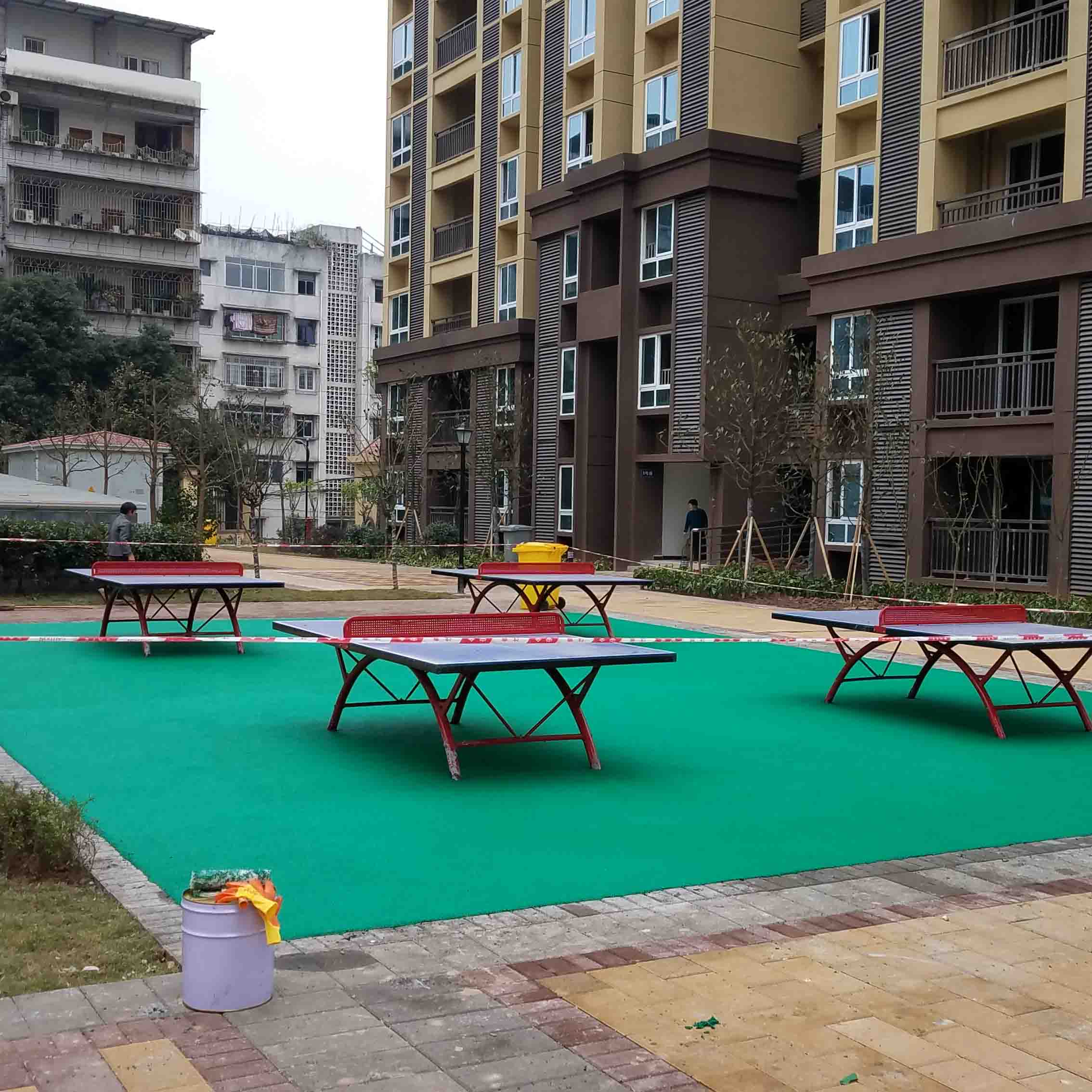 环保地胶铺设